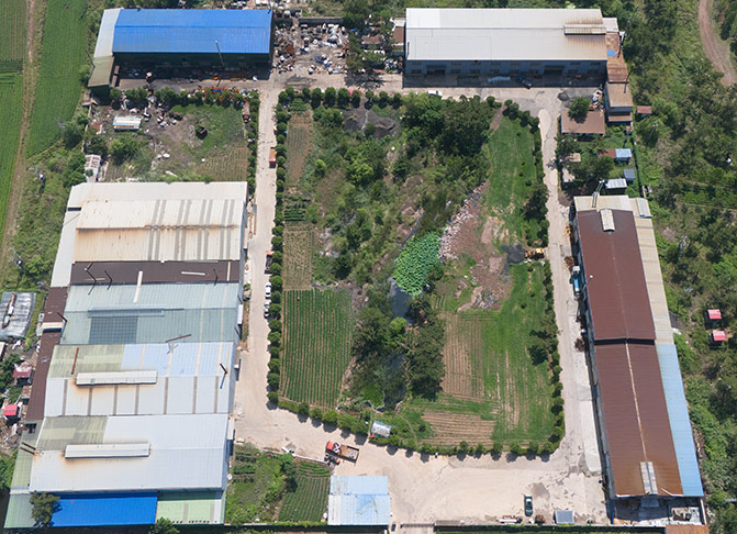 Machen Machinery factory campus aerial view