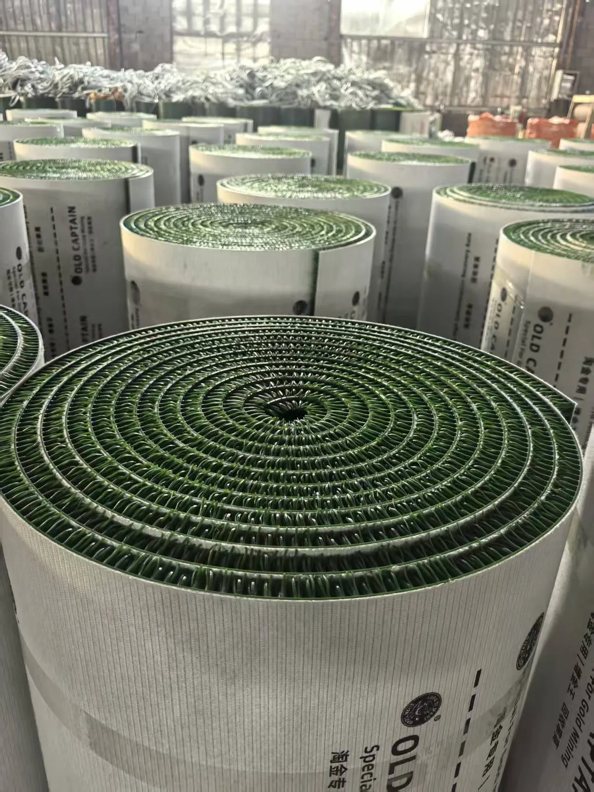 Gold recovery mats prepared for alluvial mining equipment orders