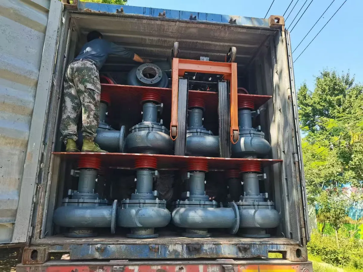 Slurry pumps prepared for shipment to mining projects